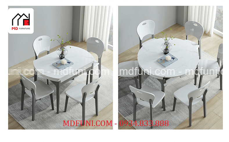 Bộ Bàn Ăn Thông Minh Mặt Đá Nhập Khẩu MD-620# (kèm 6 ghế) 14 D16032