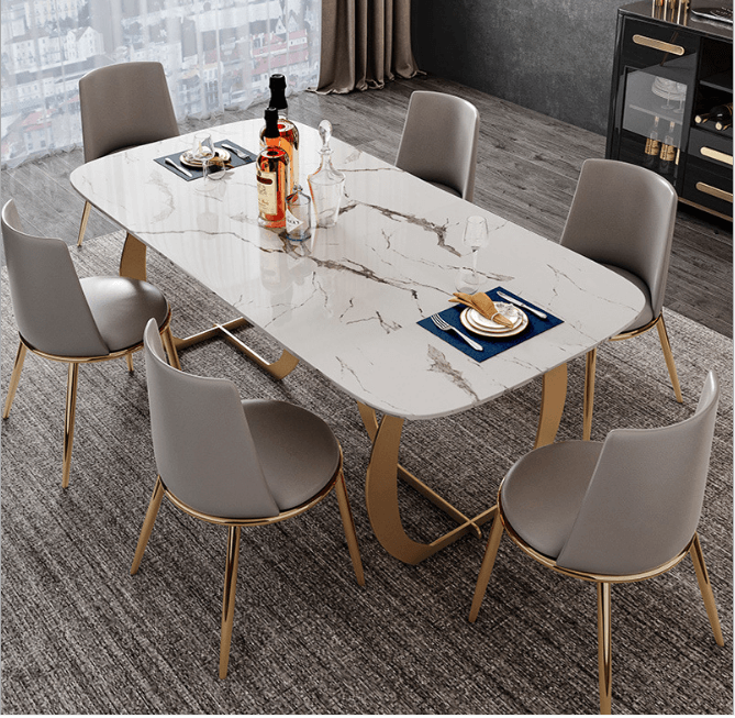 Bàn ăn mặt đá sang trọng cho phòng ăn gia đình T3145 8 T3145.1