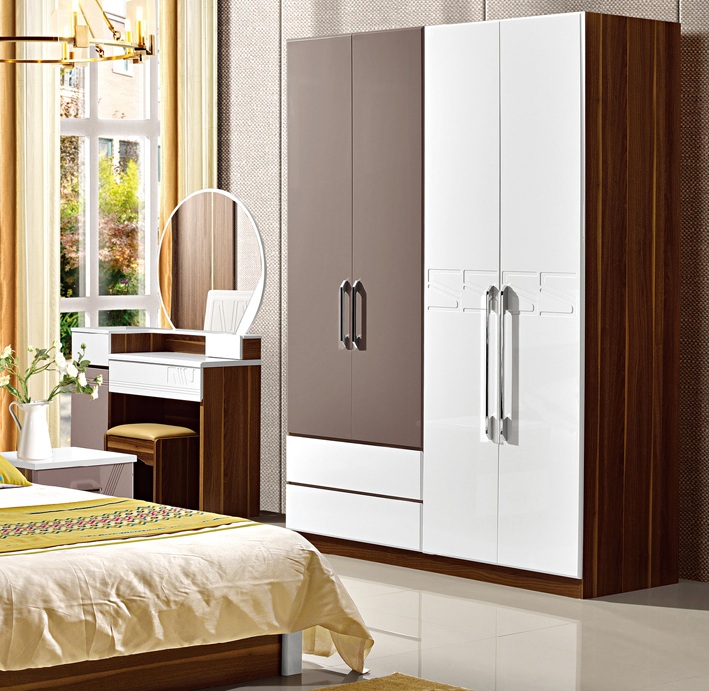 Bộ phòng ngủ nhập khẩu MD-1924# (giường 1m6*2m ) 5 Tủ 4 cánh 1924