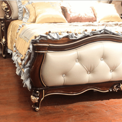 Giường ngủ gỗ màu nâu tân cổ điển G8823N 32 8823.13