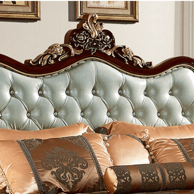 Giường ngủ gỗ màu nâu tân cổ điển G8823N 24 8823.5