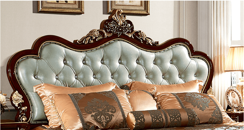 Giường ngủ gỗ màu nâu tân cổ điển G8823N 35 8823.5