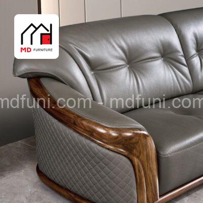 Bộ Sofa Gỗ Mun Da Bò Nhập Khẩu MD-H75# 8 H75.3
