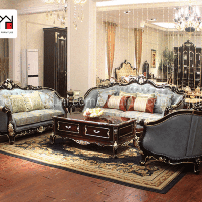 Bộ sofa da cao cấp phong cách tân cổ điển SF936N# 20 SF936.1