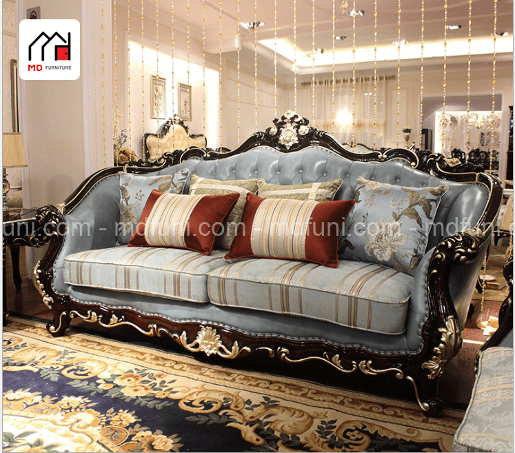 Bộ sofa da cao cấp phong cách tân cổ điển SF936N# 13 SF936.3