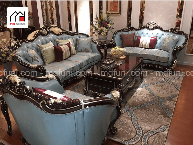 Bộ sofa da cao cấp phong cách tân cổ điển SF936N# 15 SF936.6