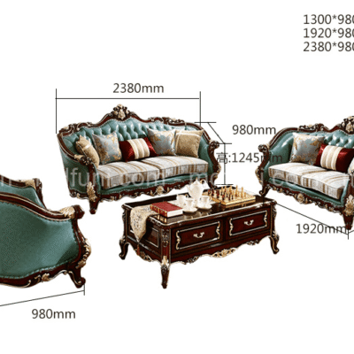 Bộ sofa da cao cấp phong cách tân cổ điển SF936N# 25 SF936.7