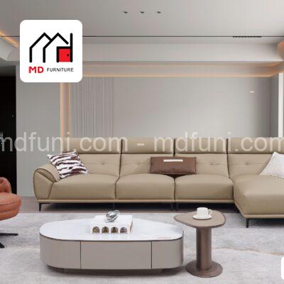 Sofa Góc L Bọc Da Sinh Thái Nhập Khẩu MD-8995#