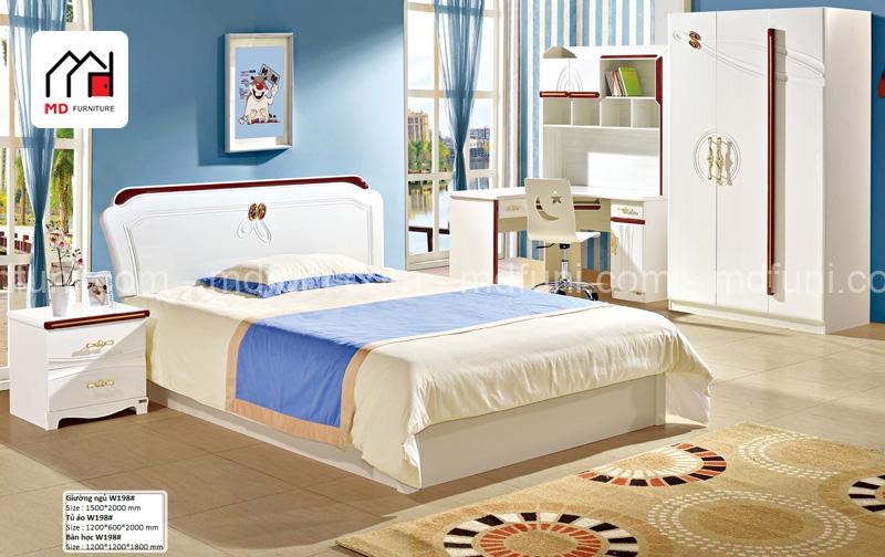 Bộ Phòng Ngủ Trẻ Em Nhập Khẩu MD-198# 6 W198