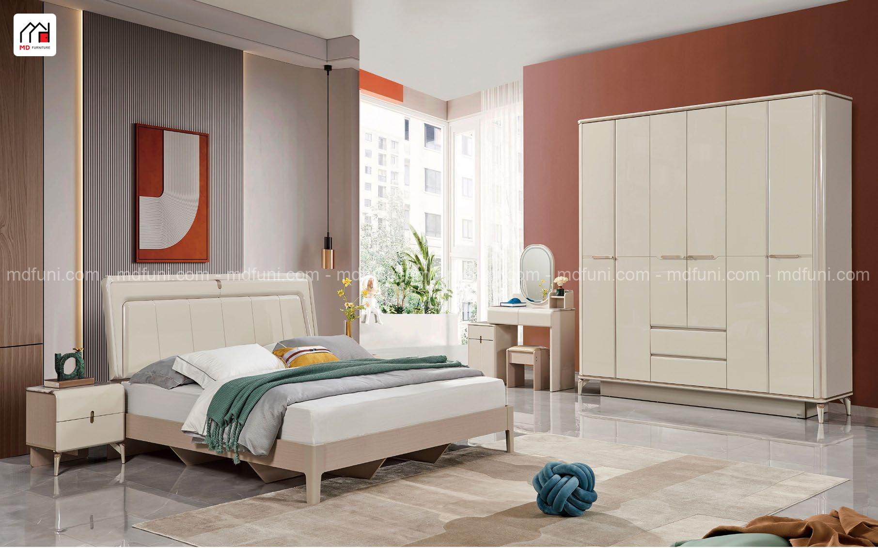Bộ Giường Tủ Nhập Khẩu Hiện Đại MD-8907# 20 Bộ Giường Tủ Nhập Khẩu Hiện Đại MD-8907#