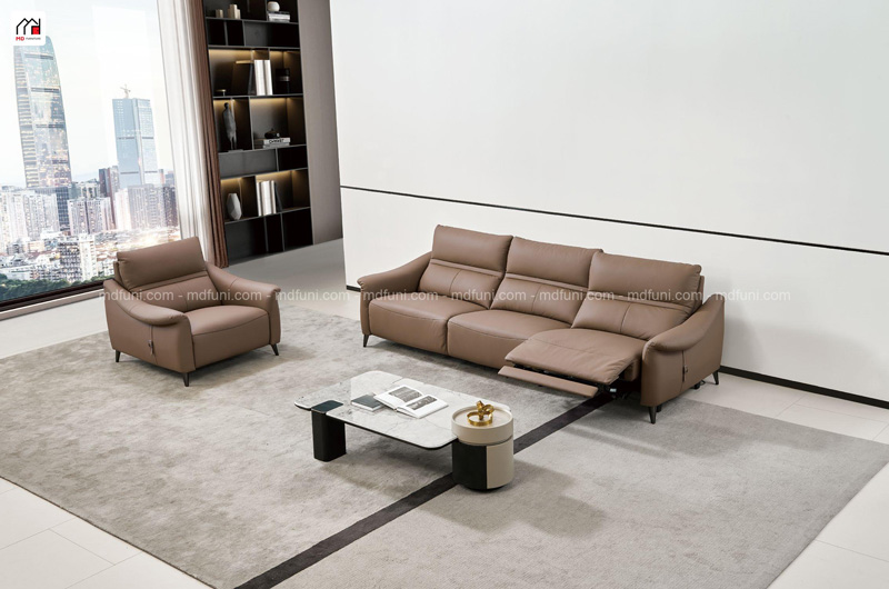 Sofa Văng Nhập Khẩu Da Bò MD-0520# Có Ghế Chỉnh Điện Hiện Đại