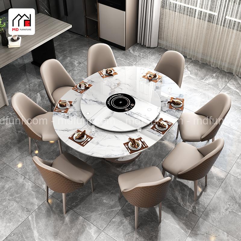 Bàn Ăn Thông Minh Có Bếp Từ CZ08# Mặt Đá Phiến Sang Trọng 12 CZ08.1