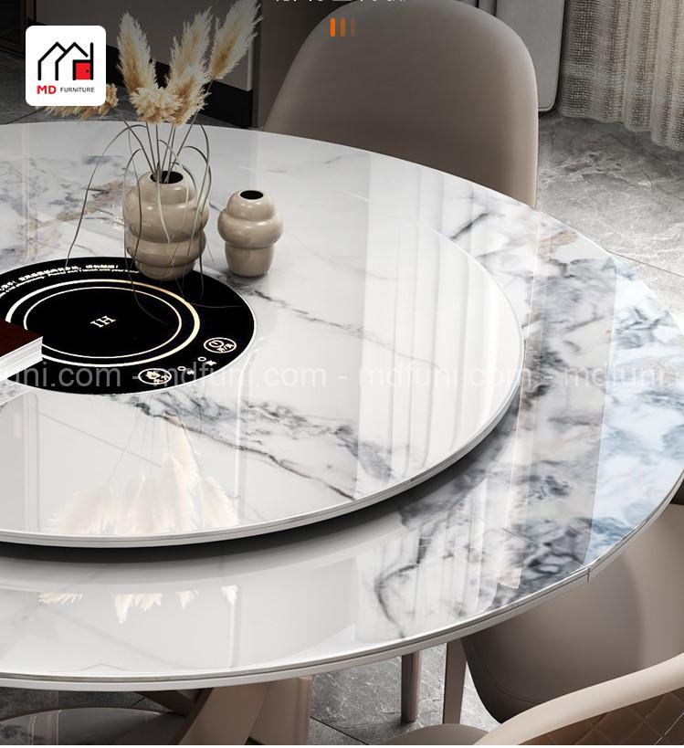 Bàn Ăn Thông Minh Có Bếp Từ CZ08# Mặt Đá Phiến Sang Trọng 23 CZ08.12