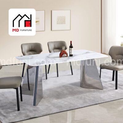 Bộ Bàn Ăn Hiện Đại Mặt Đá Nhập Khẩu MDA-06#
