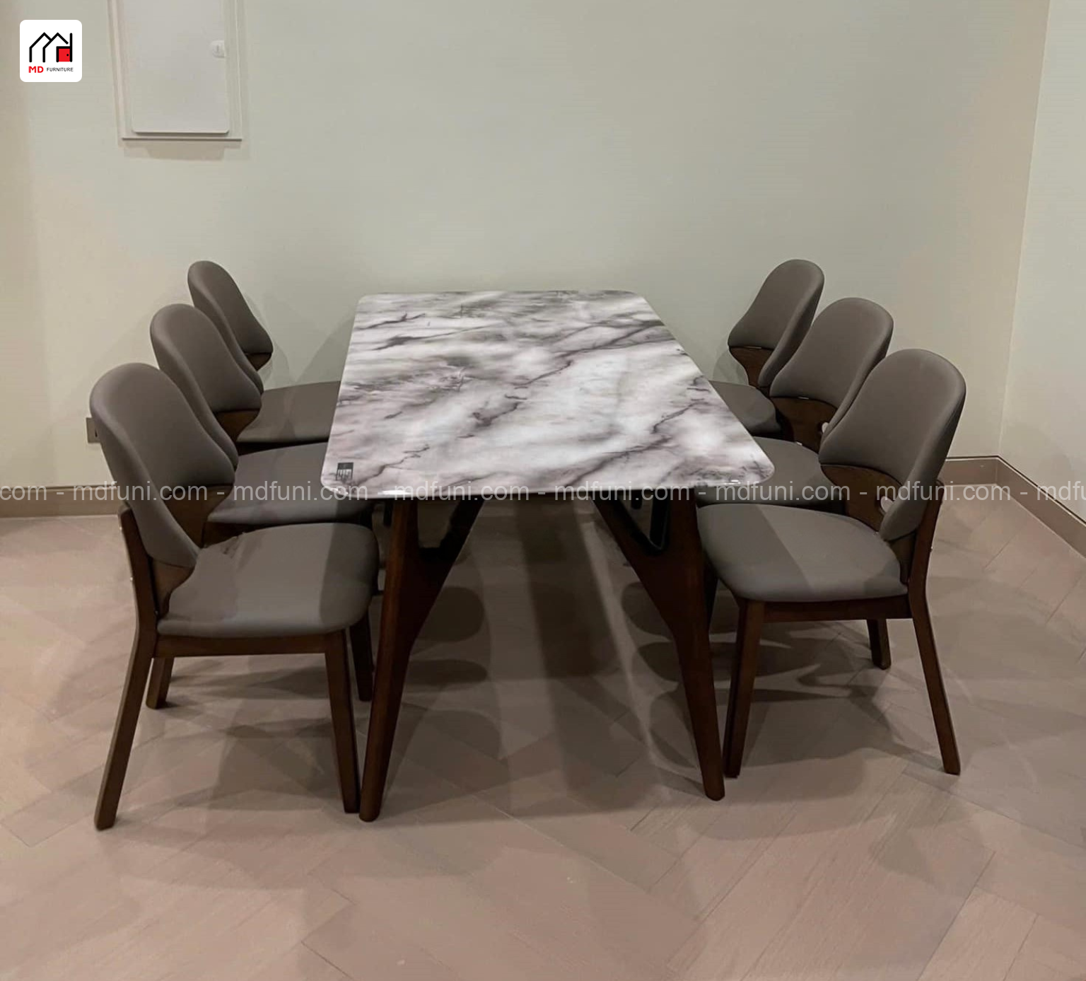 Bộ Bàn Ăn Mặt Đá Tự Nhiên 1,6m Gỗ Hương Thái + 6 Ghế Nhập Khẩu MD-075# 22 Bộ bàn ăn mặt đá tự nhiên MD-075#