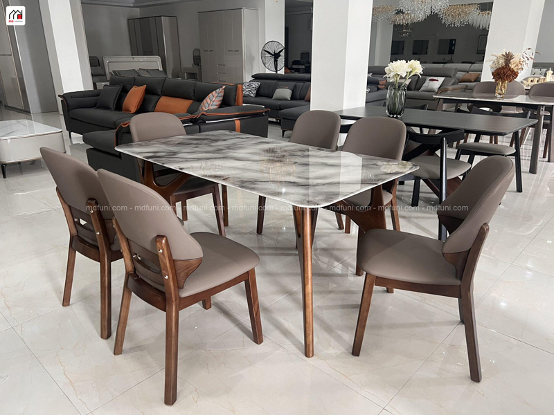 Bộ Bàn Ăn Mặt Đá Tự Nhiên 1,6m Gỗ Hương Thái + 6 Ghế Nhập Khẩu MD-075# 25 Hình ảnh thực tế bộ bàn ăn mặt đá tự nhiên nhập khẩu MD-075#