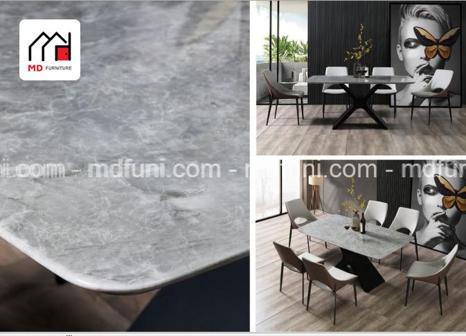 Bộ Bàn Ăn Mặt Đá Nhập Khẩu TT2011# Kèm 6 Ghế 7 Bàn ăn TT20111