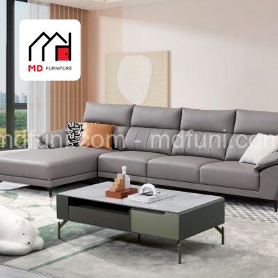 Sofa góc L bọc vải da công nghệ
