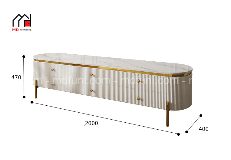 Bàn Trà Mặt Đá Luxury MD-661# 12 MD 6611