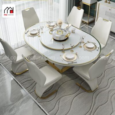 Bàn Ăn Bếp Từ Tròn Xoay Thông Minh Cao Cấp MDA-96# 25 MDA96.6