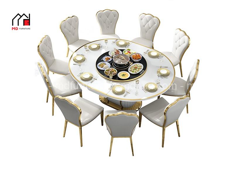 Bàn Ăn Thông Minh Luxury Mâm Xoay Bếp Từ MD-6567# 16 636.5