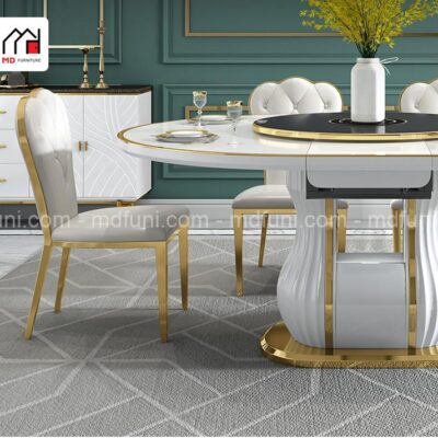 Bàn Ăn Thông Minh Luxury Mâm Xoay Bếp Từ MD-6567# 31 636.7