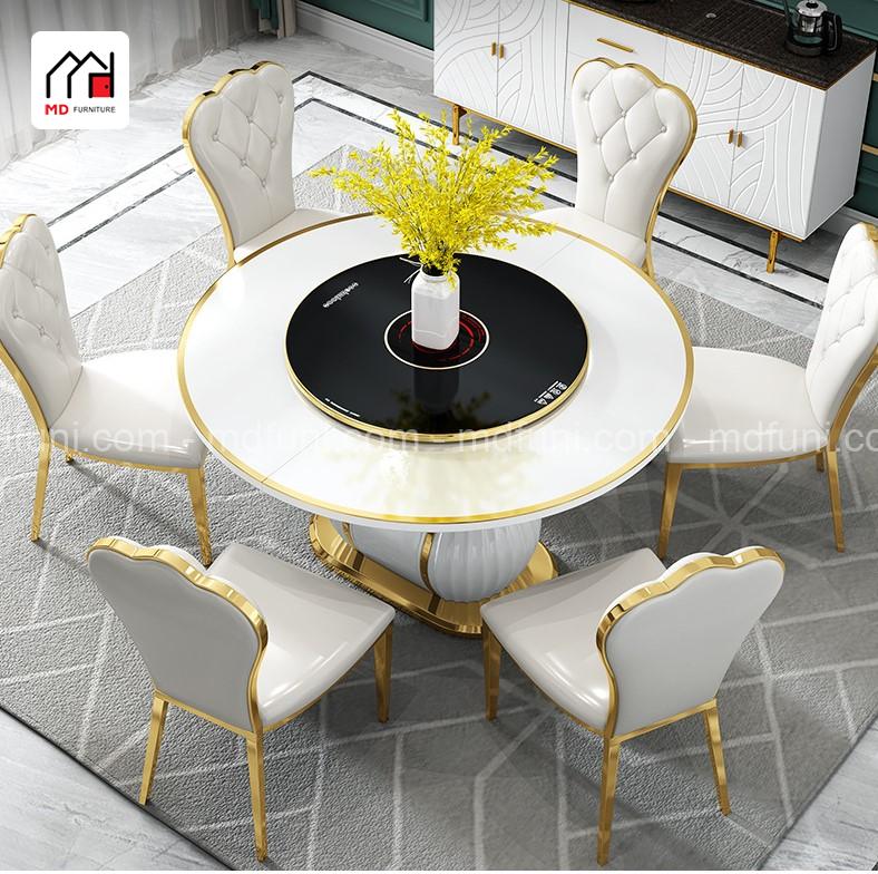 Bàn Ăn Thông Minh Luxury Mâm Xoay Bếp Từ MD-6567# 19 636.8