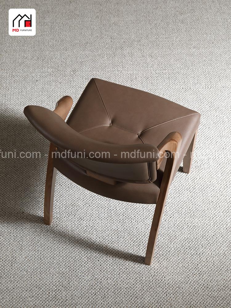 Ghế Bọc Da Cao Cấp Chân Gỗ Tự Nhiên Phong Cách Bắc Âu Hiện Đại MDC-040# 11 C040.1