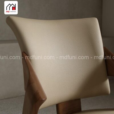 Ghế Bọc Da Cao Cấp Chân Gỗ Tự Nhiên Phong Cách Bắc Âu Hiện Đại MDC-040# 19 C040.3