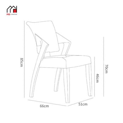 Ghế Bọc Da Cao Cấp Chân Gỗ Tự Nhiên Phong Cách Bắc Âu Hiện Đại MDC-040# 22 C040.9