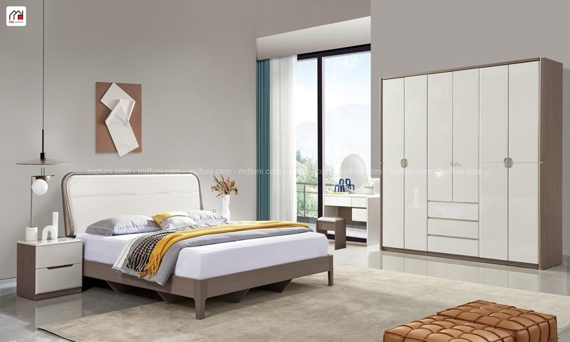Bộ Giường Tủ MDE-017#6C Hiện Đại Nhập Khẩu