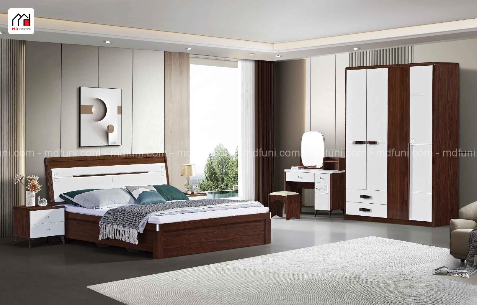 Combo Giường Tủ Nhập Khẩu MD-2604# Hiện Đại (Giường 1m6*2m) 2 26041m6