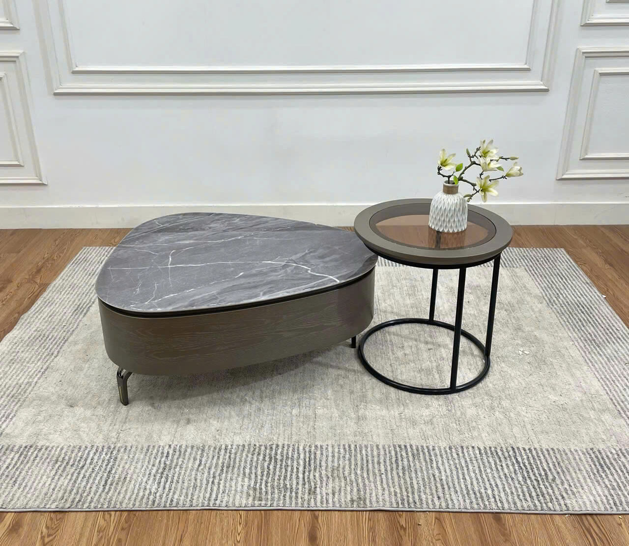 Bàn Trà Đôi Decor Nhập Khẩu MD-725# 24 Ban tra doi MD 725 e1748942705453