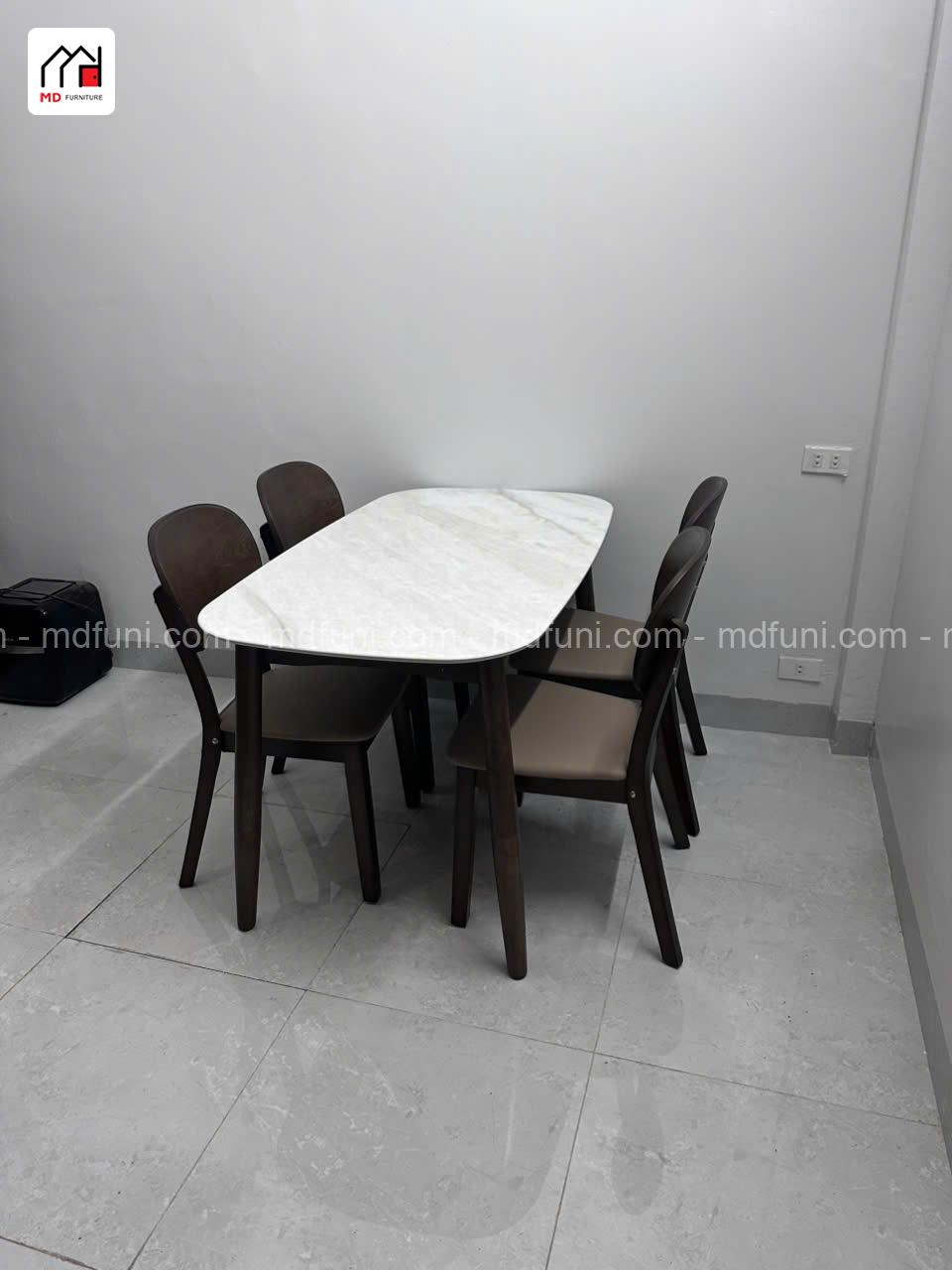 Bộ Bàn Ăn Mặt Đá 4 Ghế Nhỏ Gọn MD-09# 10 A09 12