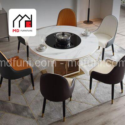 Bàn Ăn Thông Minh Mâm Xoay Bếp Từ Nhập Khẩu MD-210#