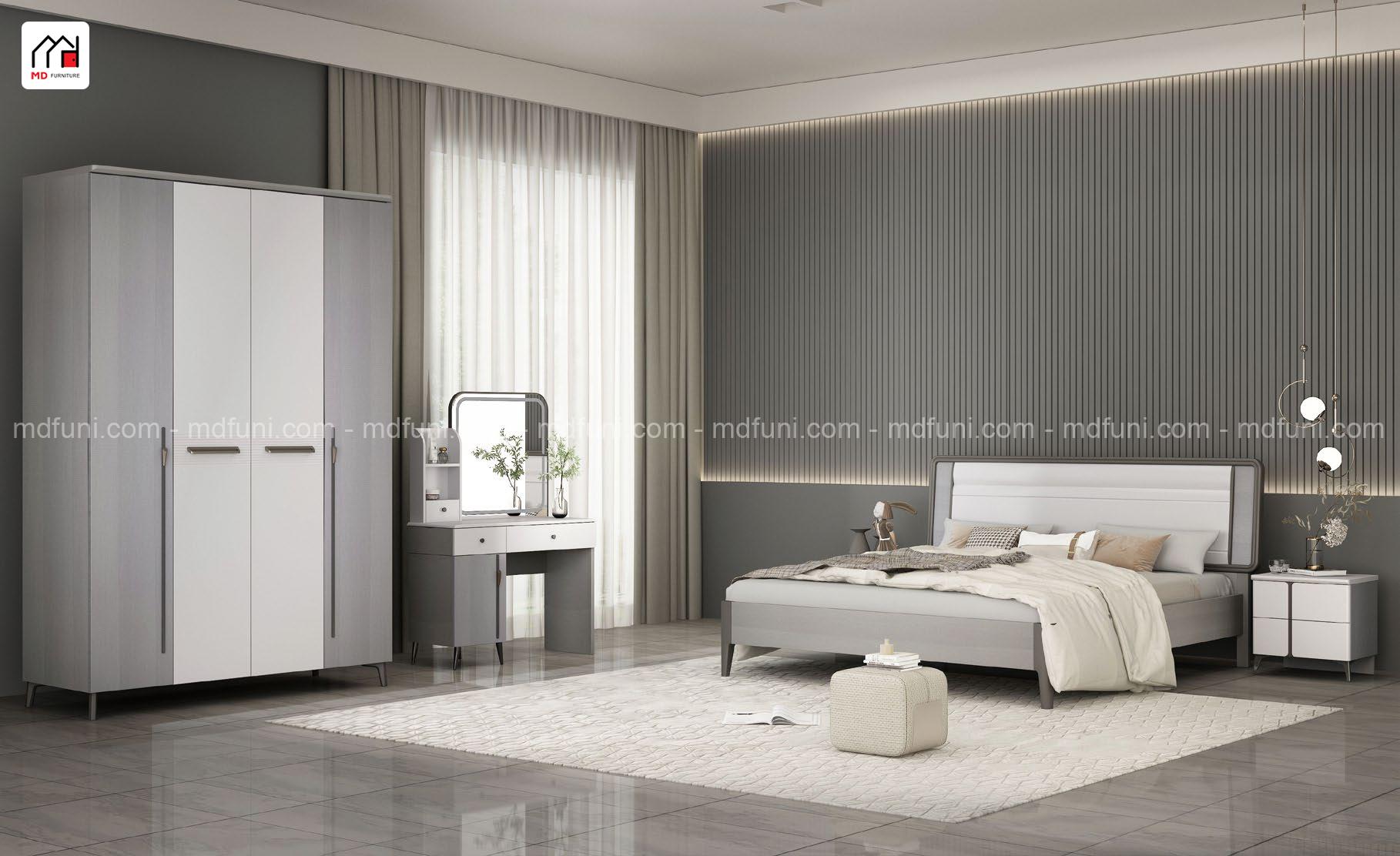 Combo Giường Tủ Nhập Khẩu Hiện Đại MD-17#4C 3 Combo Giường Tủ Nhập Khẩu Hiện Đại MD-17#4C