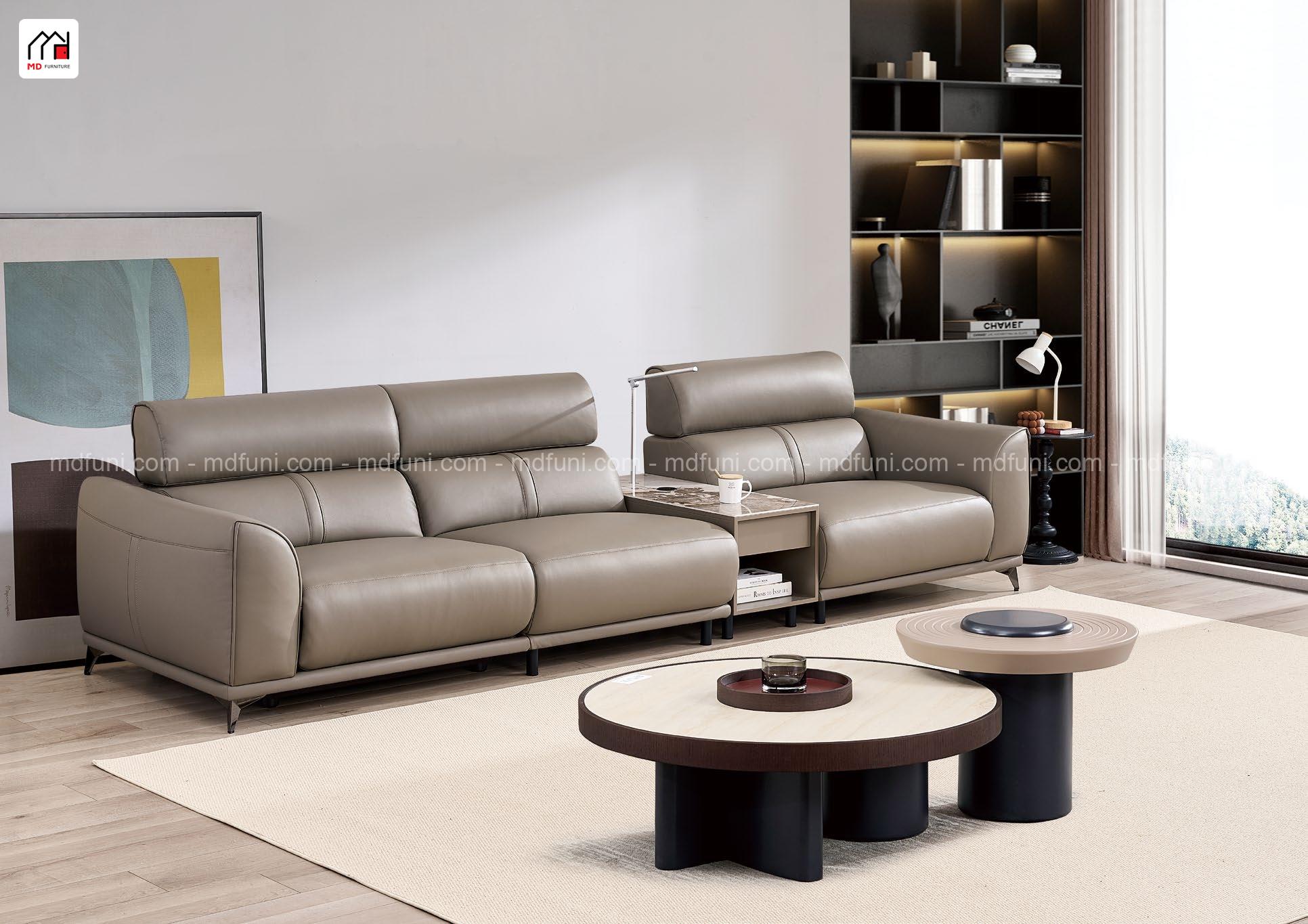 Sofa Văng Da Bò Chỉnh Điện Nhập Khẩu MD-0582#