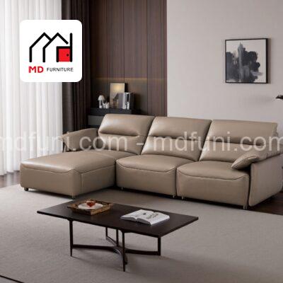 Sofa Bọc Da Bò Góc L Hiện Đại Nhập Khẩu MD-2521#