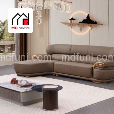 Sofa Da Siêu Sợi Gỗ Mun Nhập Khẩu MD-512-3#