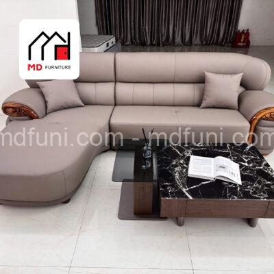 Sofa Da Siêu Sợi Gỗ Mun Nhập Khẩu MD-512-3# 15 G512 2