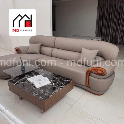 Sofa Da Siêu Sợi Gỗ Mun Nhập Khẩu MD-512-3# 16 G512 3